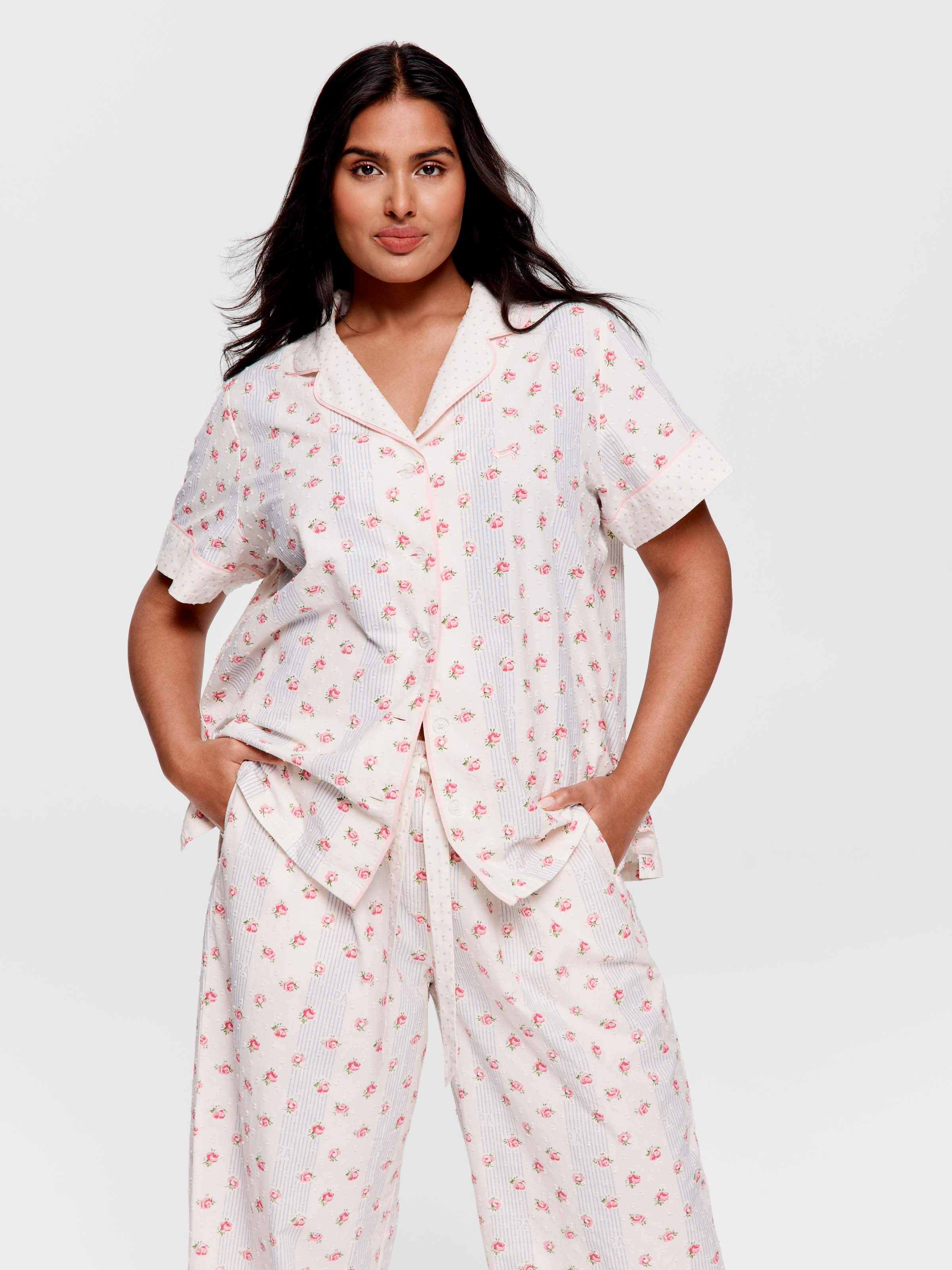 P.A. Plus Floral Stripe 100% Cotton Pj Set