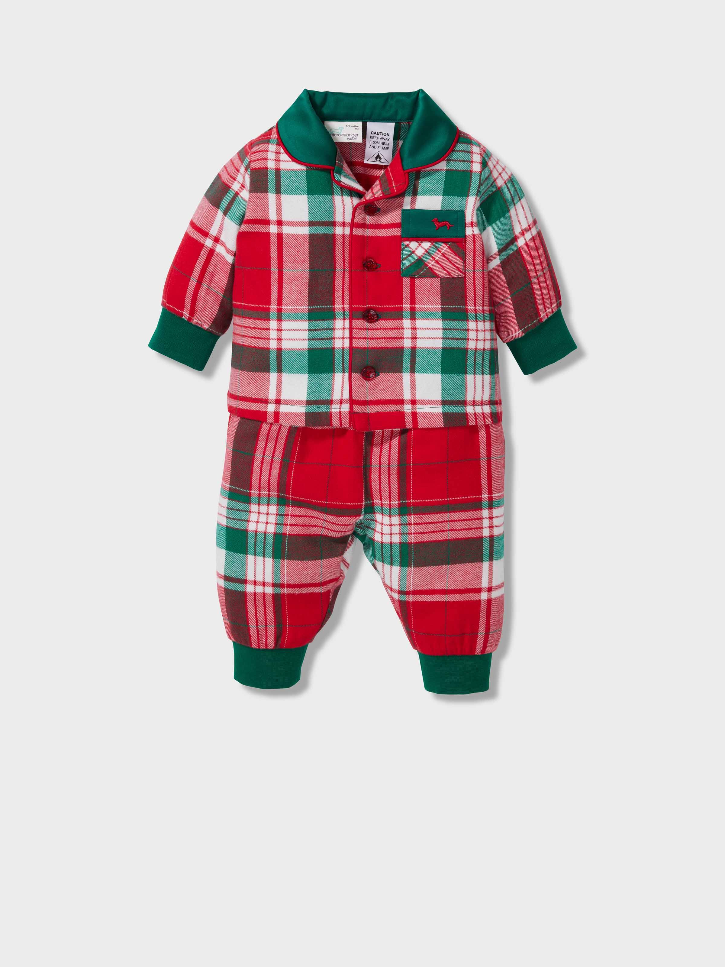 Baby Tartan Bamboo Flannelette Classic Long Pj Set