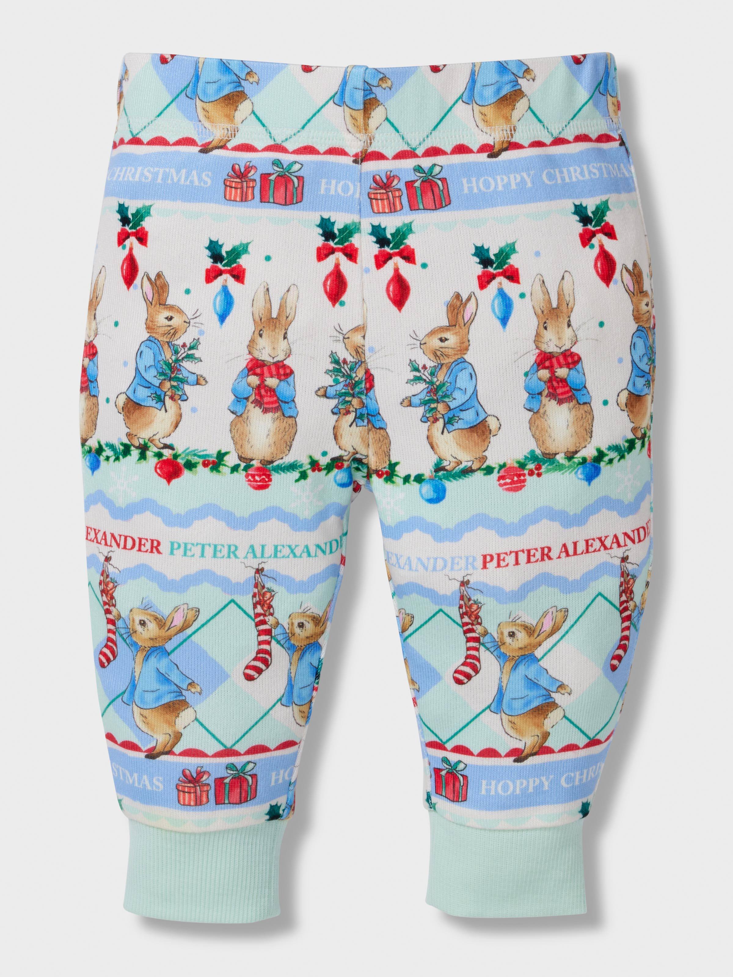 Baby Boy Peter Rabbit Christmas Plush Long Pj Set