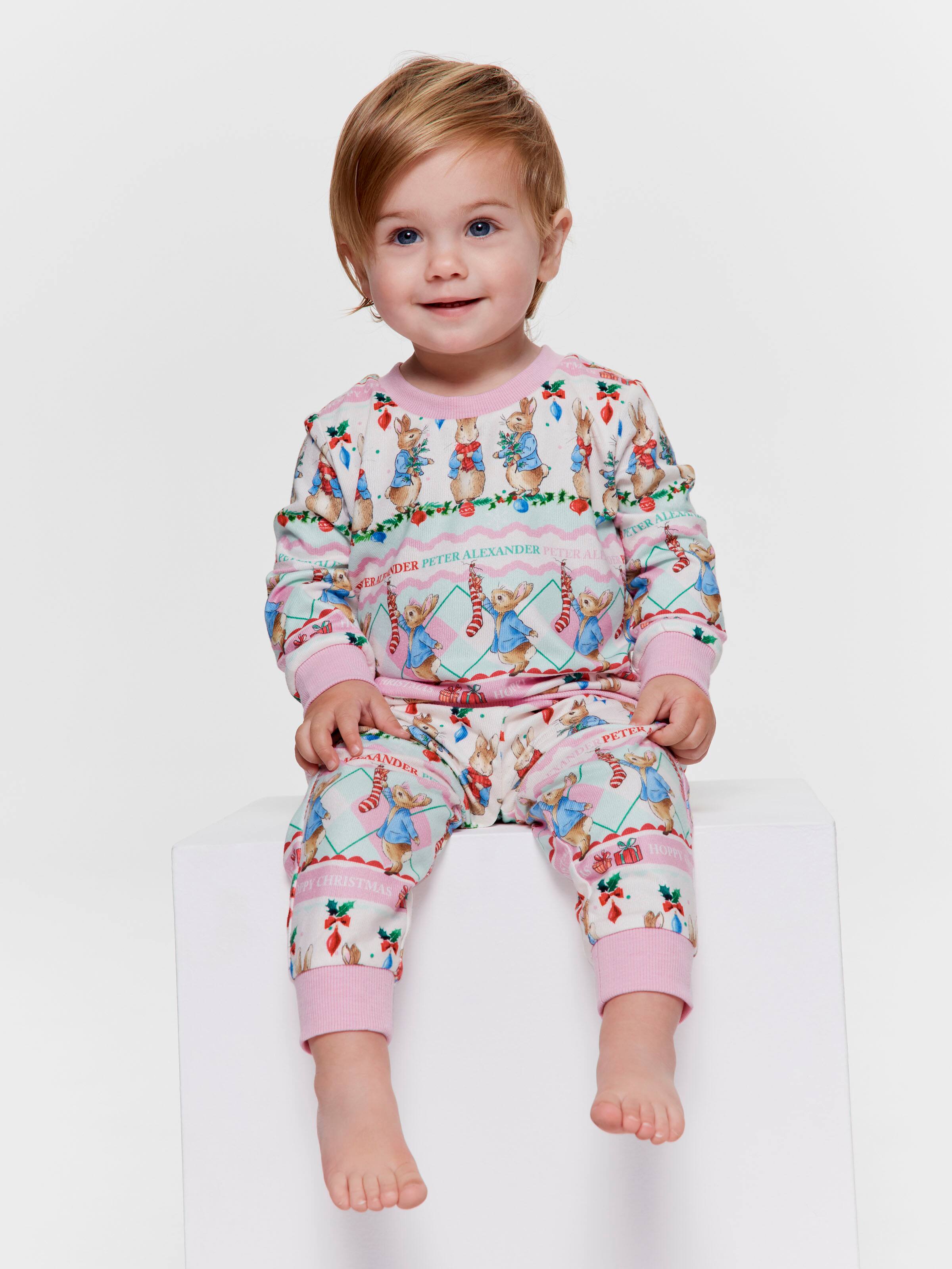 Baby Girl Christmas Peter Rabbit Long Pj Set