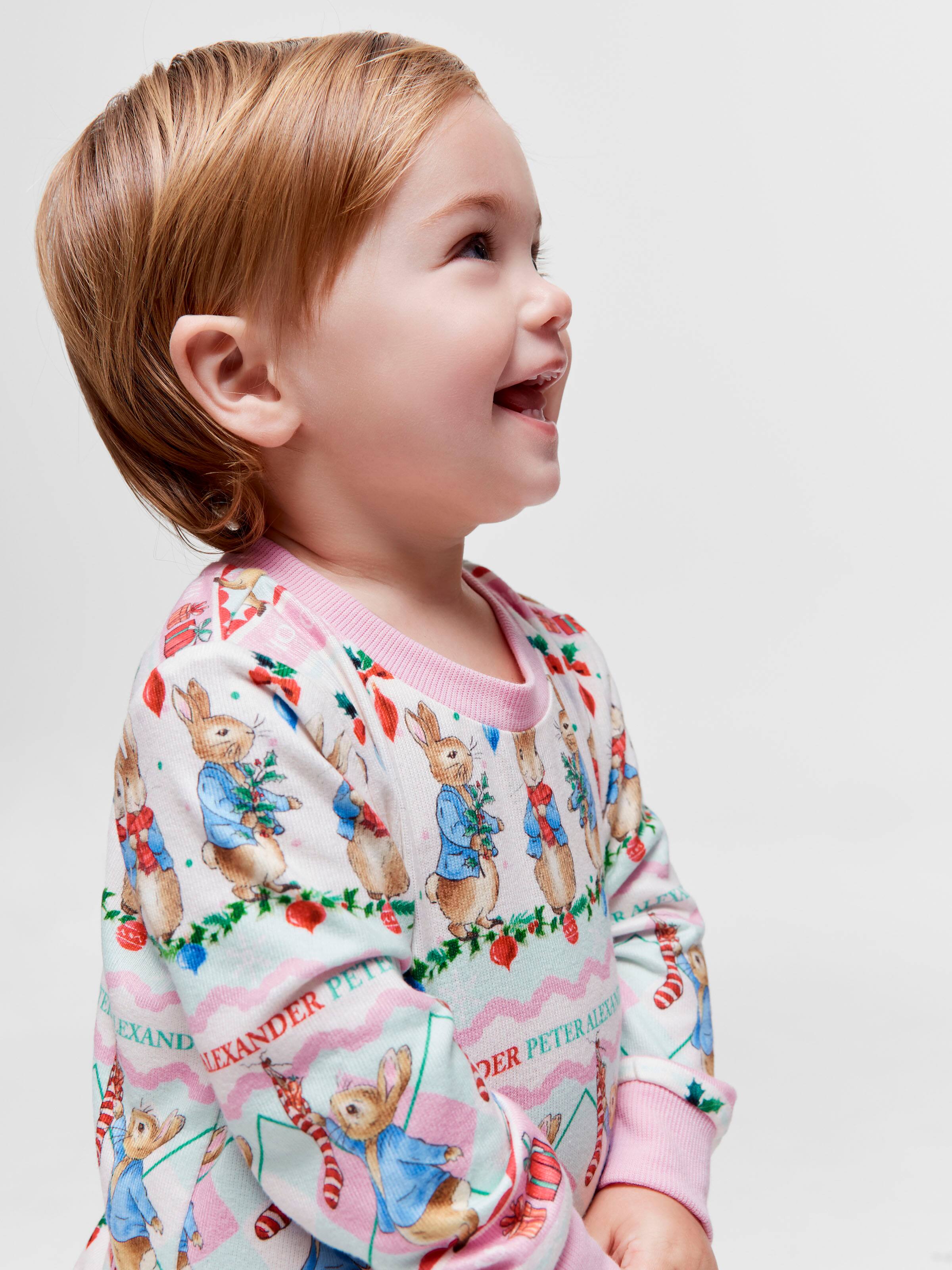 Baby Girl Christmas Peter Rabbit Long Pj Set