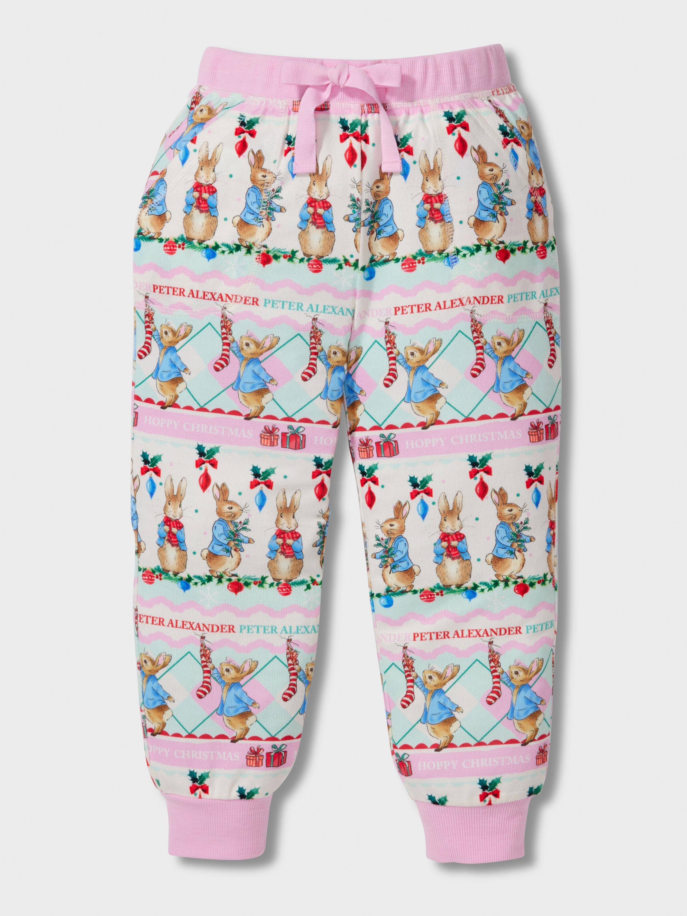 Jnr Girls Peter Rabbit Christmas Plush Long Pj Set