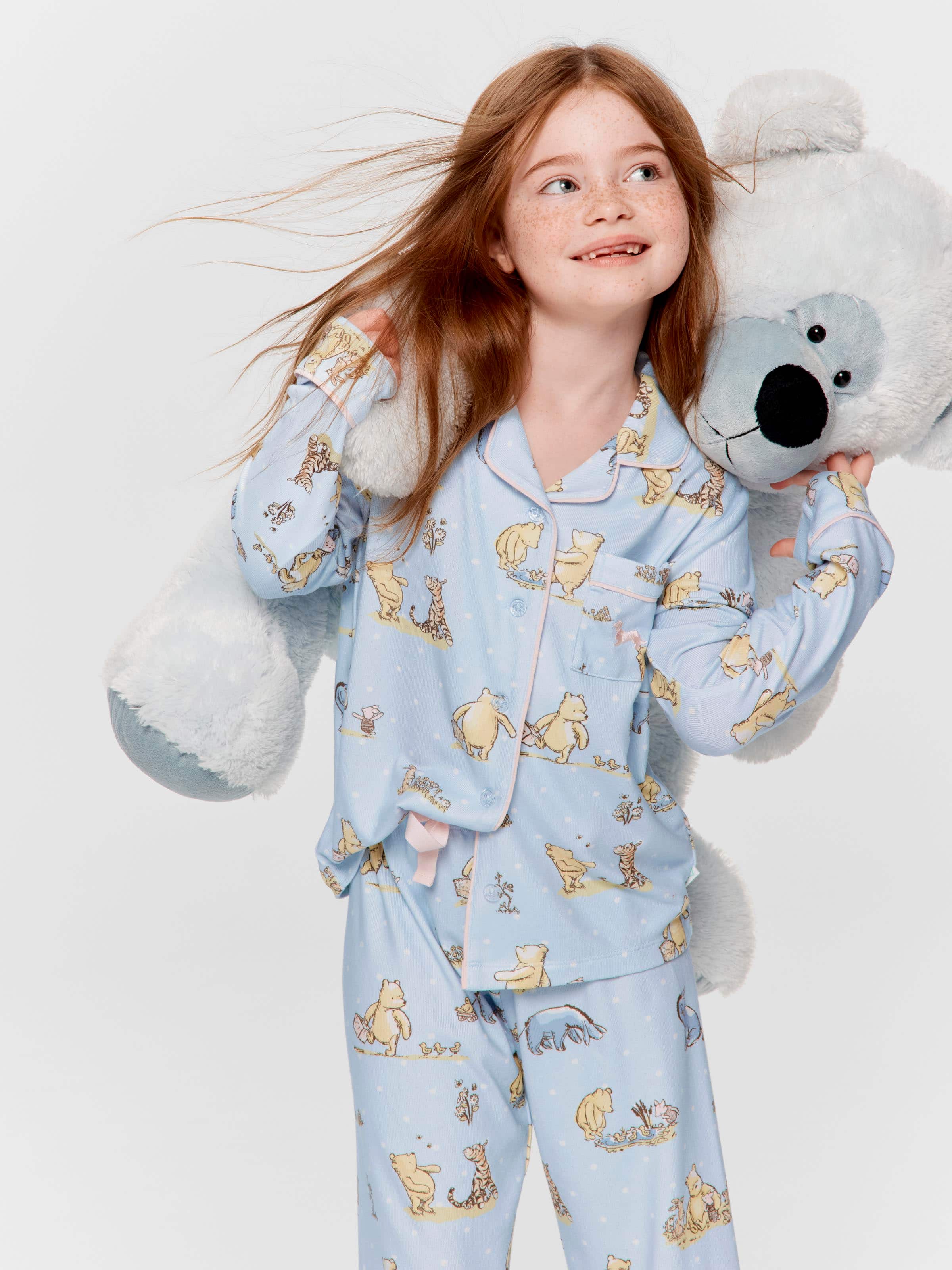 Jnr Girls Winnie The Pooh Long Pj Set